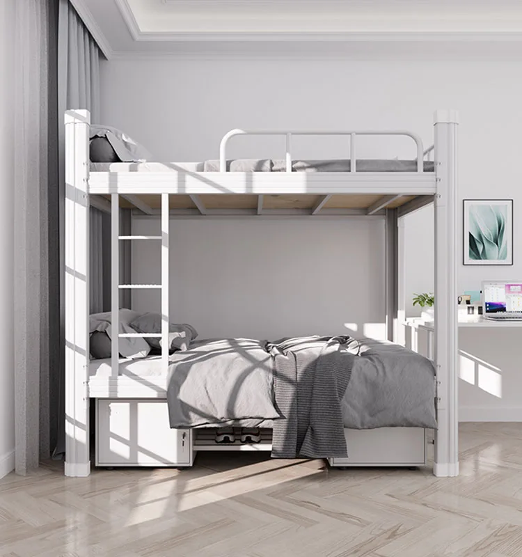 Bunk double bed adult metal bed frame double metal hotel beds literas estilo tubo de acero camaliteras metalicas baratas