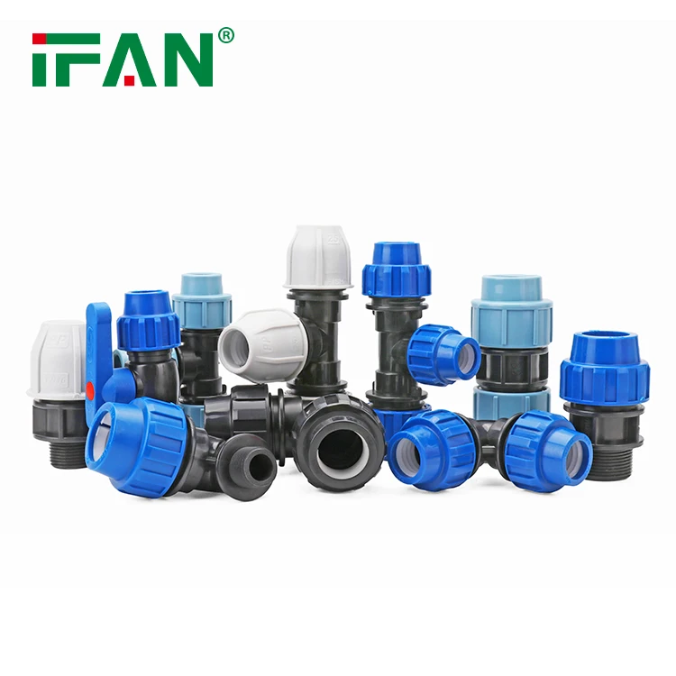 Фитинг из полиэтилена HDPE 20-63 мм синий PN16 с наружной резьбой