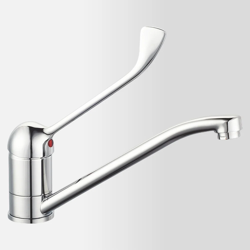 Deck Mounted Standard Brass Wash Cheaper Handle Chrome Water Sink Sanitary kraan Bathroom Basin Faucet