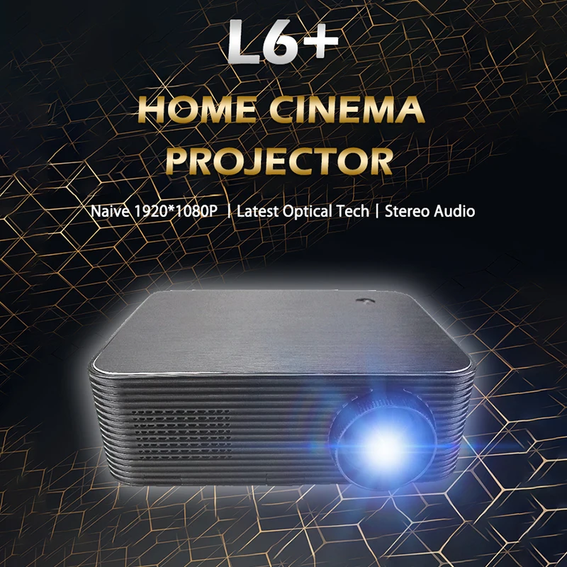 2021 New Tech1080P Clear L6+ Full HD 1080p Andriod 7.1 LCD Home Mini Portable Projector Mobile Projector