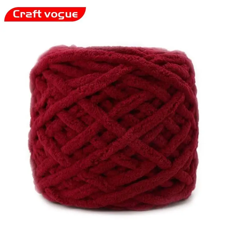 Chinese manufacturer Novelty fancy super soft Crochet Knitting chunky chenille yarn handmade blankets crafts