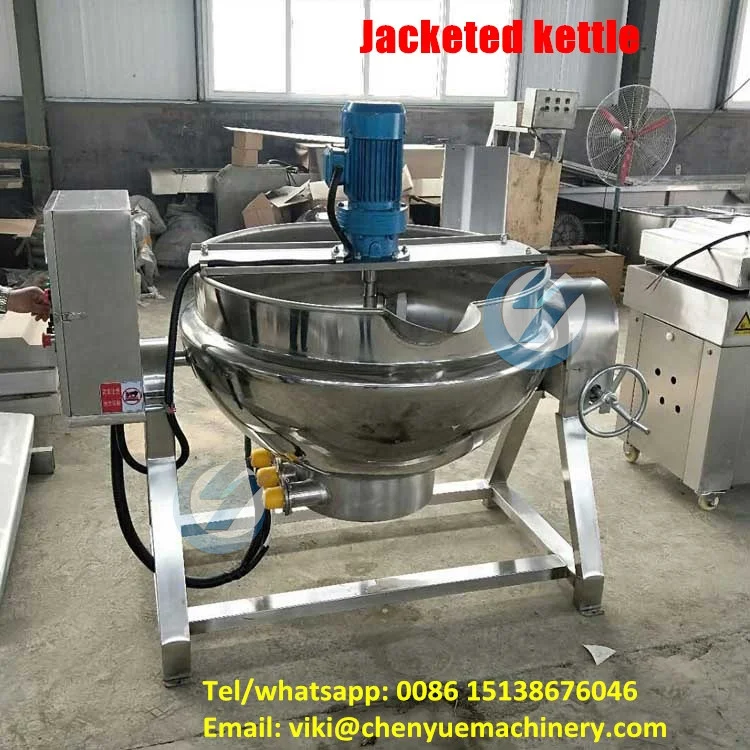 Steam heating jacketed caramel cooking kettle machine for making liquid soap