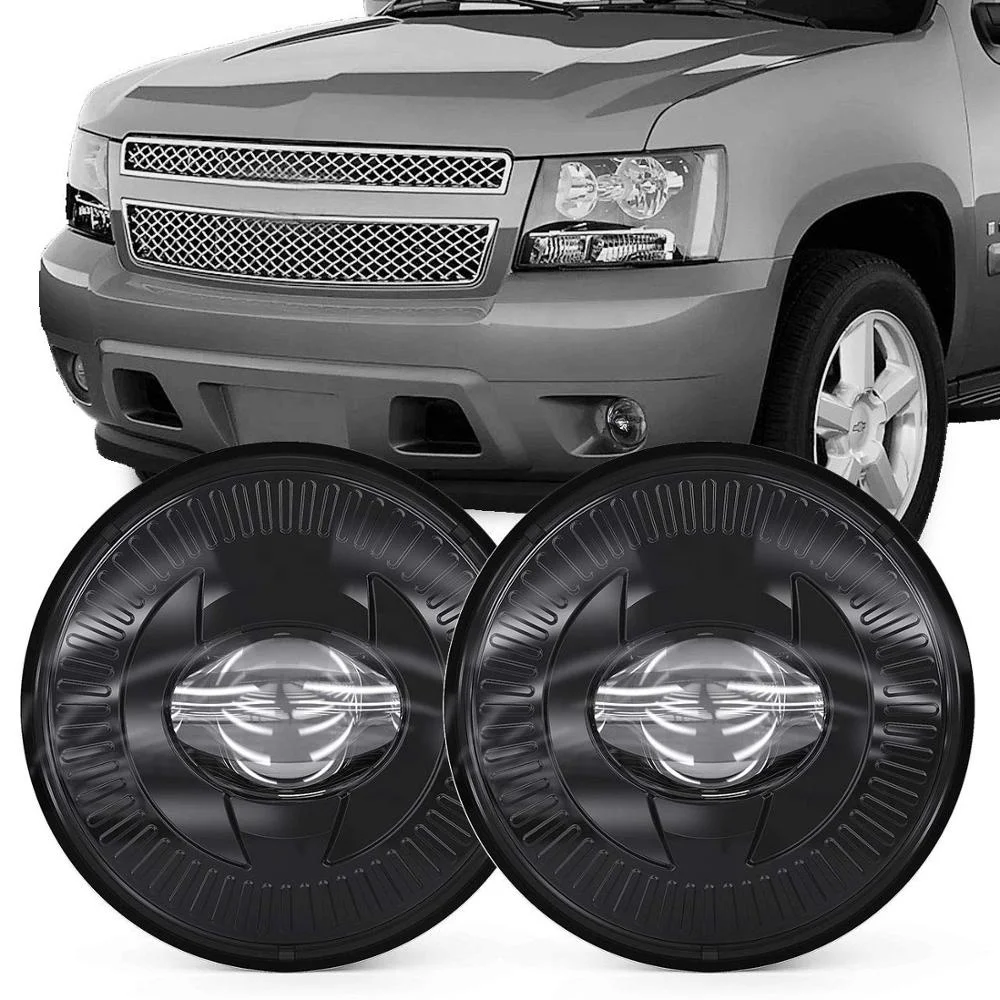For Suburban led fog lights chrome/black round fog lamp led bumper fog lights for 2007-2014 Chevy Suburban/valanche/Tahoe/Camaro