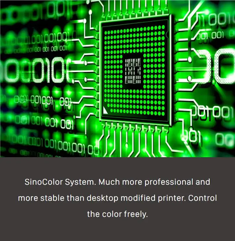 Sinocolor A3 Size 3040 CMYK White Double Heads 1440dpi Custom Digital T-Shirt Printing Machine Dtg Printer