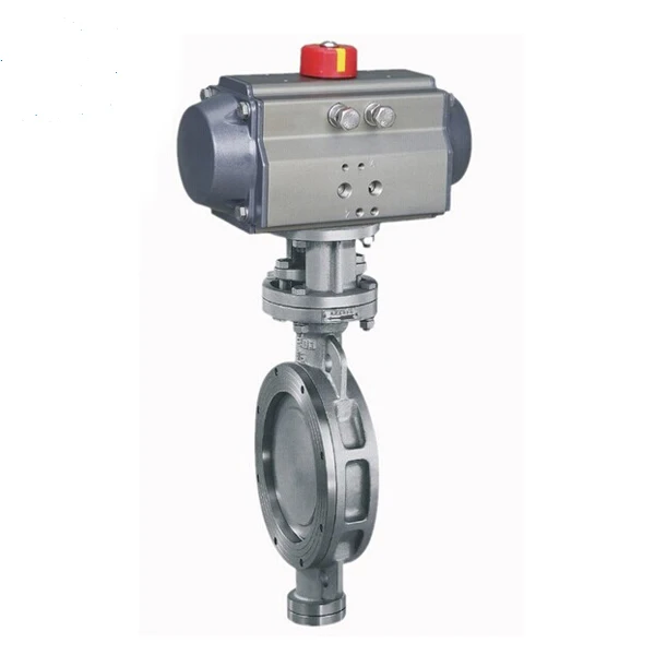 Высокая производительность ss304 8 дюймов ANSI пневматический распределительный наконечник межфланцевый клапан цена Дроссельный