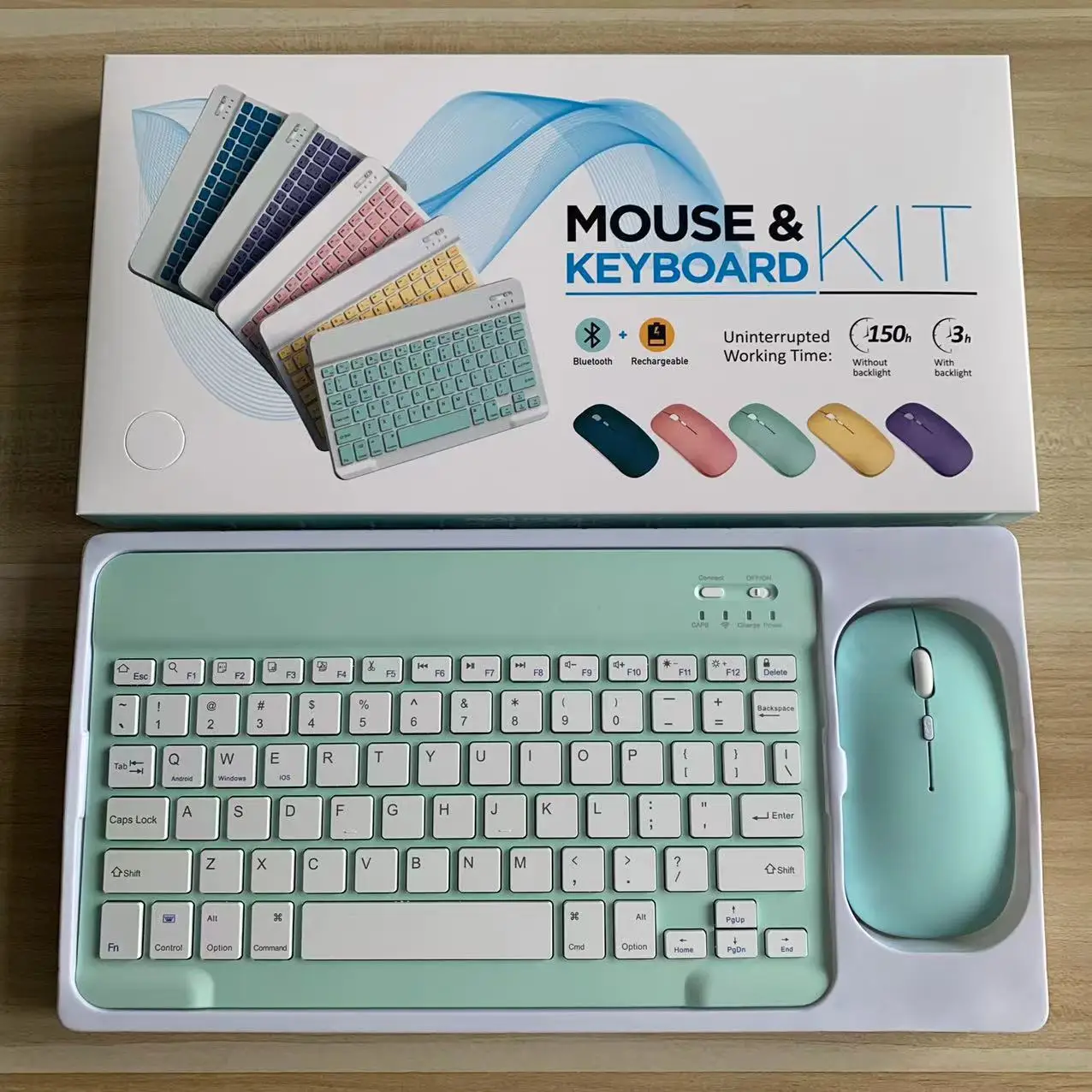 Manufacturers Wireless Keyboard and Mouse Mini Rechargeable Spanish Keyboard With Mouse Russian Keyboard For PC Tablet Phone