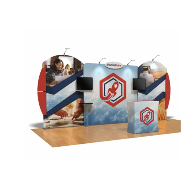 New design portable fabric aluminium tension frame ipad photo booth exhibition stand