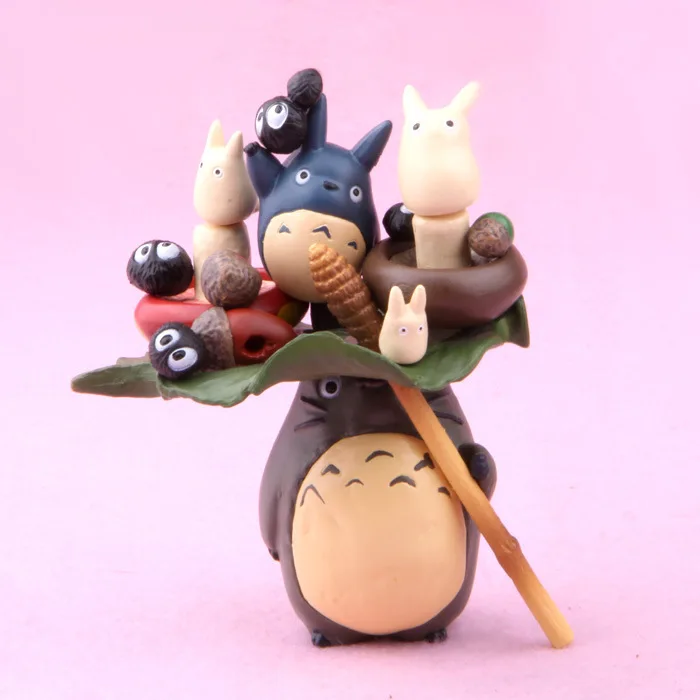 Hayao Miyazaki My Neighbor Totoro Characters Pvc Anime Figure Toy Set Gifts Box