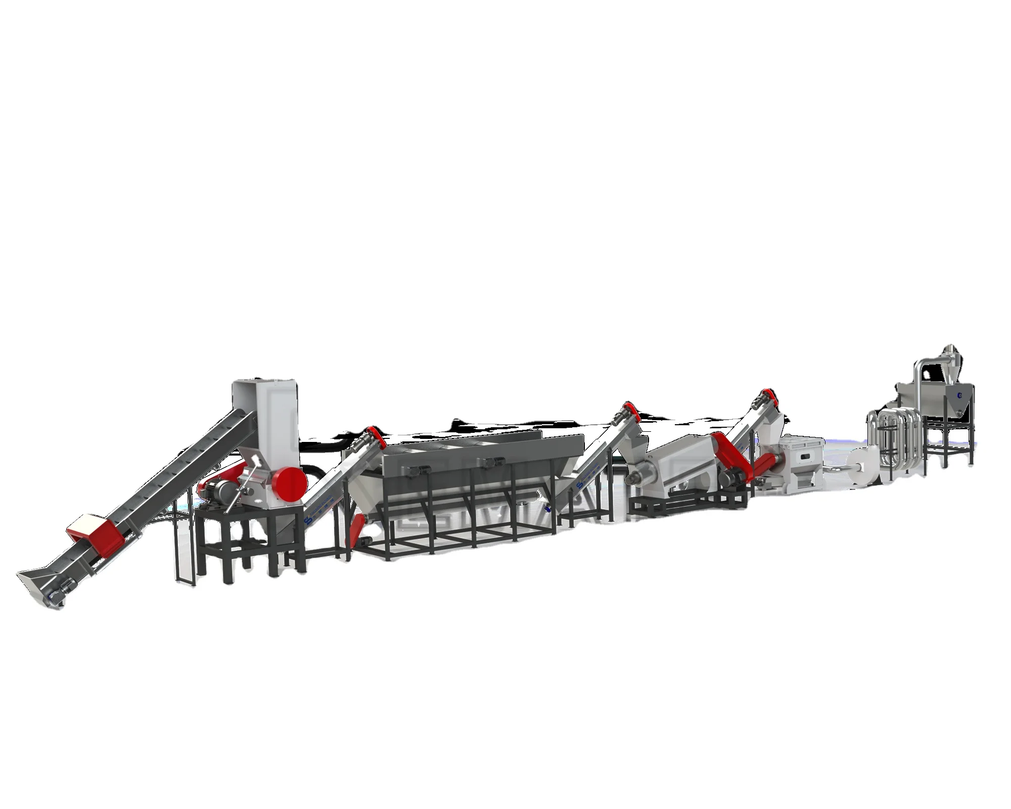 2021 waste plastic recycling device HDPE washer crushing recycle plant
