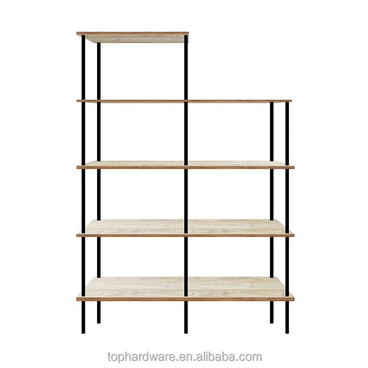 Storage Book Rack Display Frame Stand Grocery Ladder Display Shelf