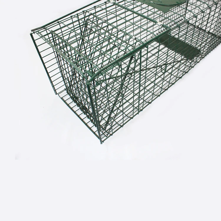 Iron Foldable Monolayer Indoor Top Handle Metal Pedal One Way Door Animal Trap Cat Cage Trap