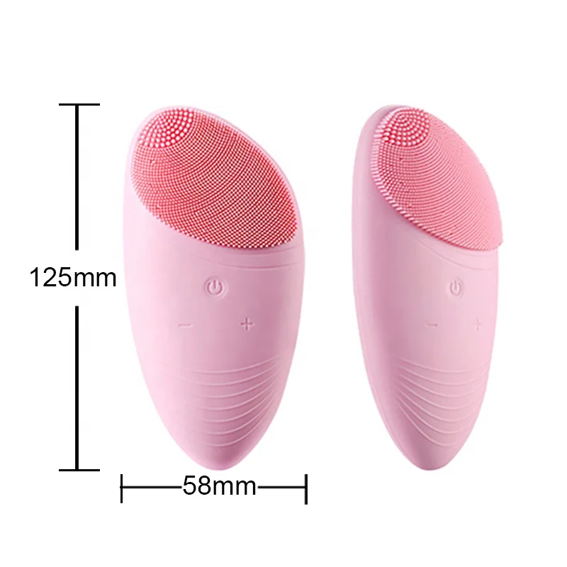 Portable Electric Face Cleanse Brush Pore Cleaner Sonic Silicone Face Cleansing Brush