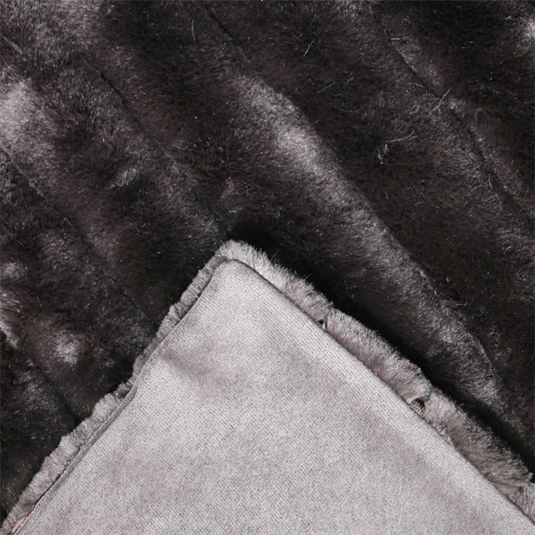 Hotsale 100% Polyester Soft Plush Custom Blanket Warm Faux fur Blankets for Sofa