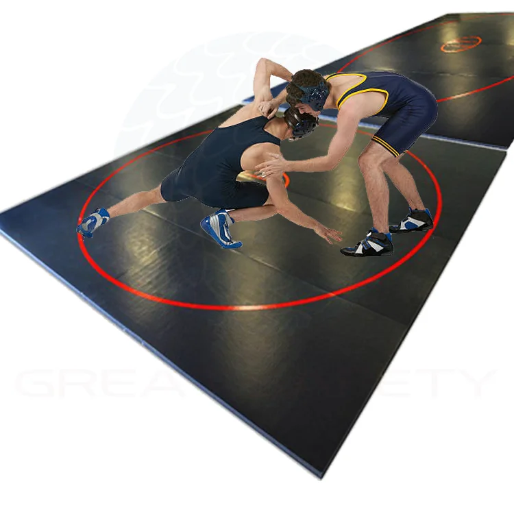 Professional 10x10 ft Wrestling Roll Mats pvc vinyl xpe foam Roll up mats for Martial Arts Clothing and Wrestling Practice