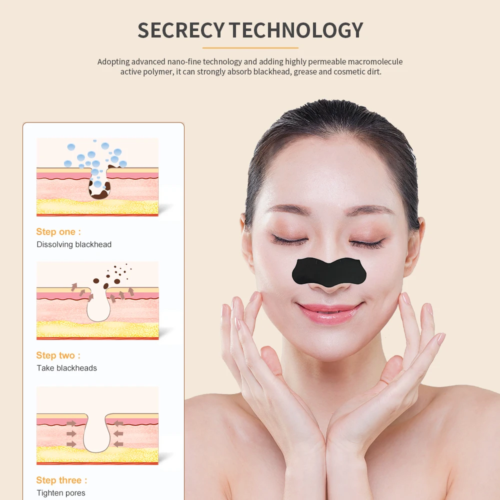 Custom Logo Labels New Design Large Area Pore Nose Deep Cleansing Nose Strip For Blackheads