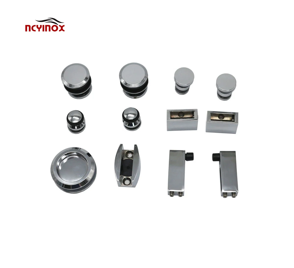 SS304 sliding door fitting for 8-10mm frameless glass shower door