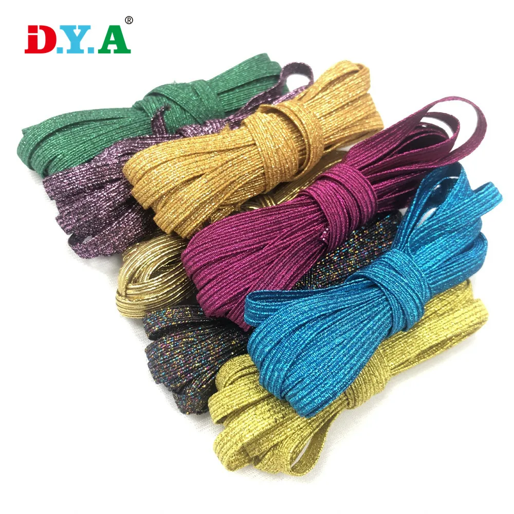 Colorful 3mm 5mm 7mm 8mm 10mm 12mm Braided Elastic Strap Band for Clothing Bag Garment Accessories