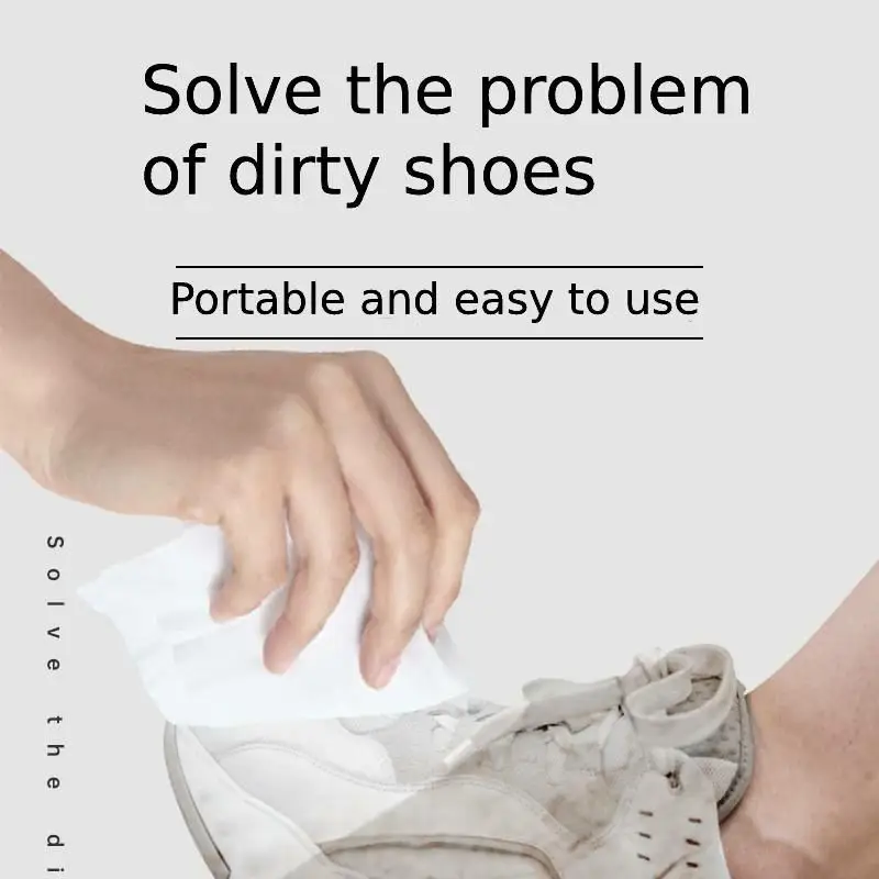 Multi-Purpose Shoe Cleaning Wipes  Magic White - Disposable Wipes for Quick Stain Removal without Water On-the-Go Shine