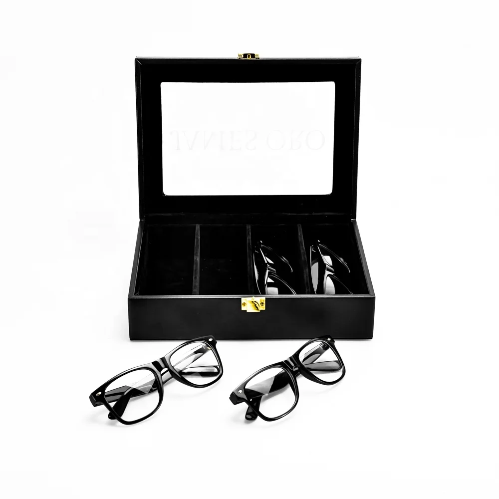 Hot selling Eyewear Display Case Leather Glasses Box Sunglasses case
