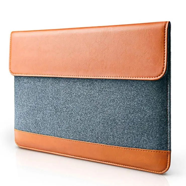 8 Войлок сумка тонкая 13-дюймовая для ноутбука и из искусственной кожи с карманом