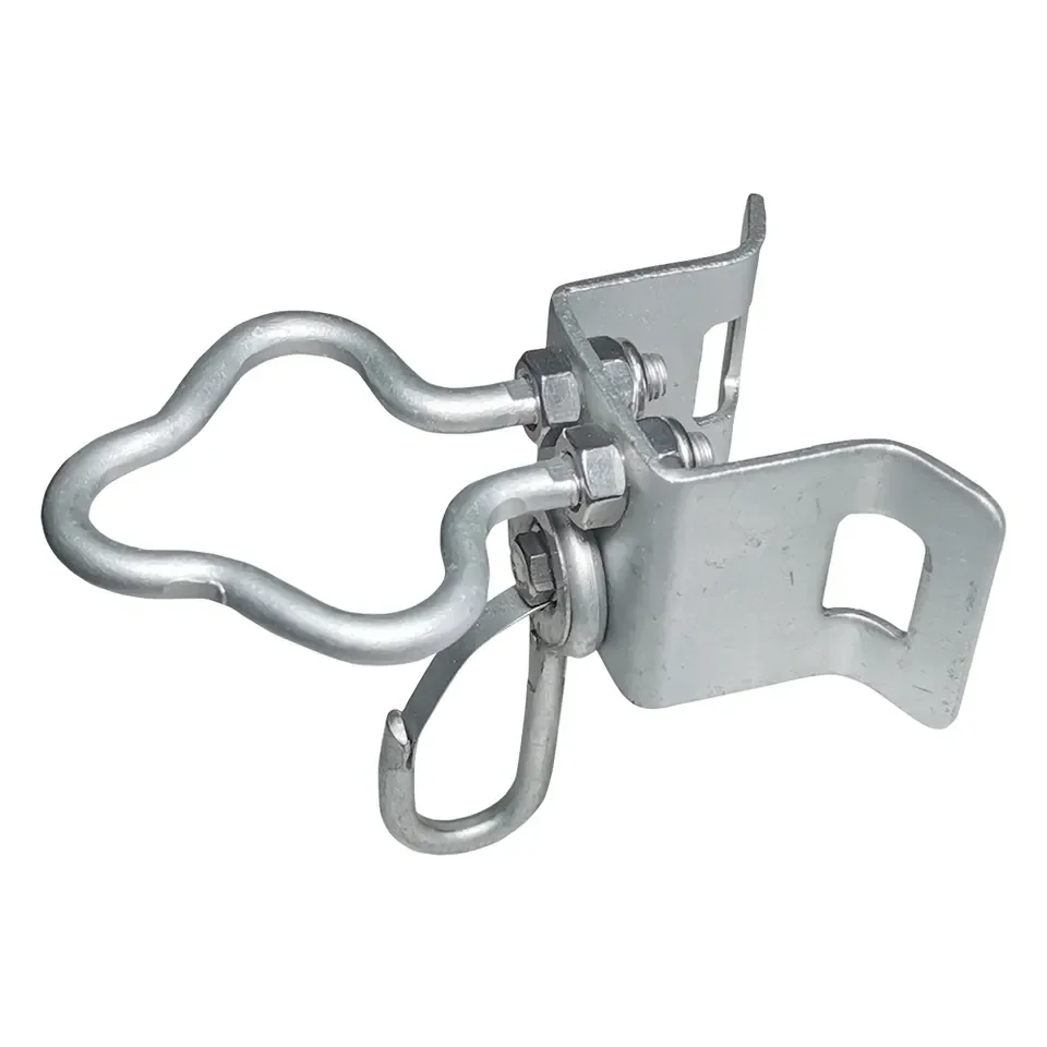Galvanized Steel FTTH Hoop Fastening Retractor / Drop Wire Bracket / Pole Bracket Hook