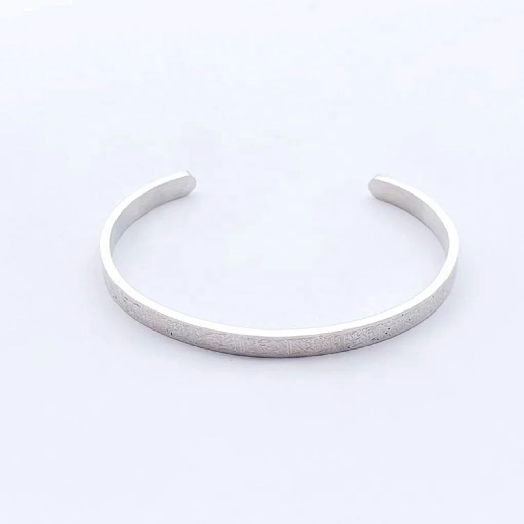 Hiphop Stylish Newest Trendy Popular Adjustable Opening Design Men Women Letter Pattern Bangles for Party