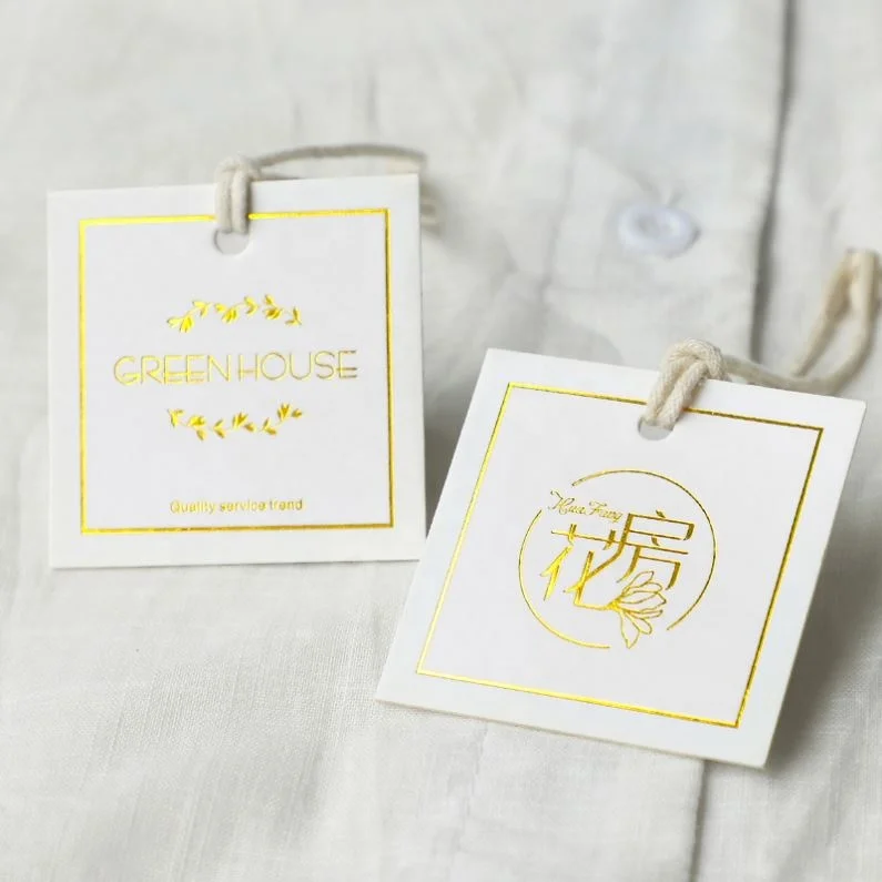 Custom Luxury T Shirt Garment Recycled Personalized Custom Logo Garment Clothing Hang Tags