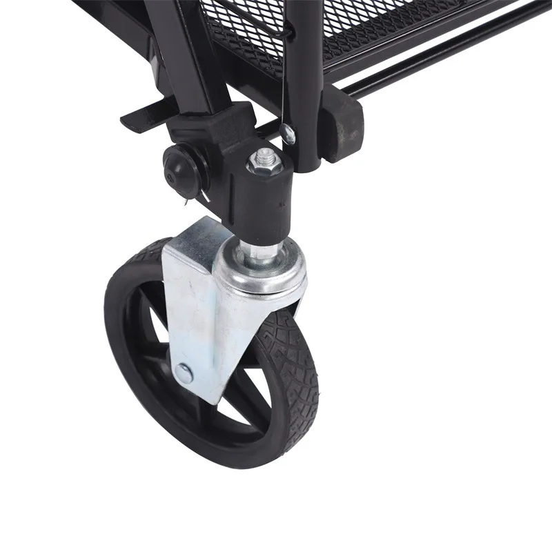 Best Selling Unfoldable Chrome Plating American Style Shopping Cart for Supermarket Carton Steel Custom Logo Accepted Nb-53