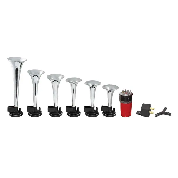 DC12V /24V Air Compressor With 6 Trumpet marine type green truck 12/24v Air Horn for sale air horn pakistan