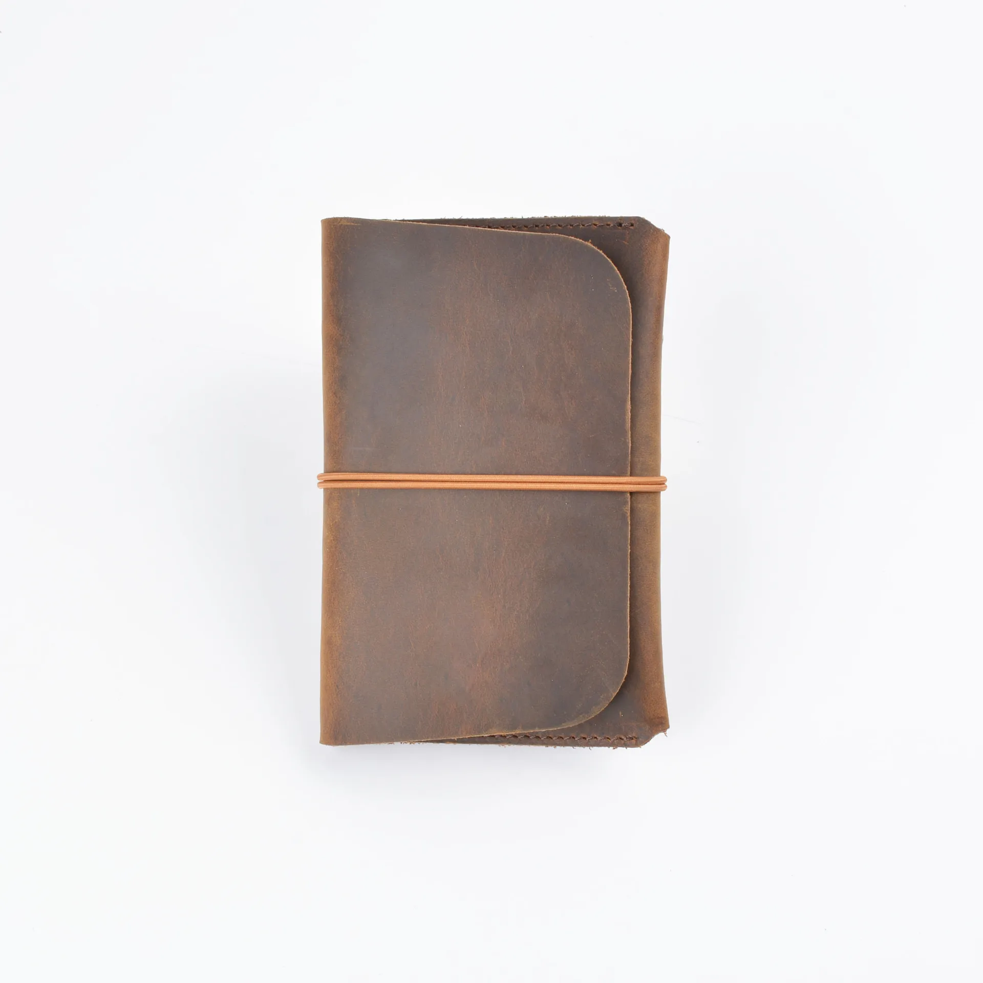 
Custom high quality vintage tan color RFID blocking men slim genuine leather card holder 