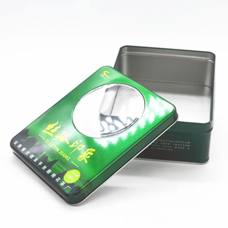 Wholesale Chinese candy container chocolate tin case Metal window transparent box