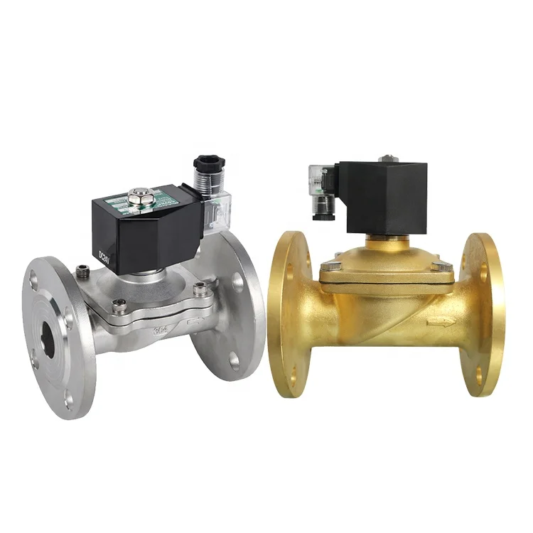 Stainless Steel Flange Connection Normal Open 1/2 Inch DC24V Solenoid Valve