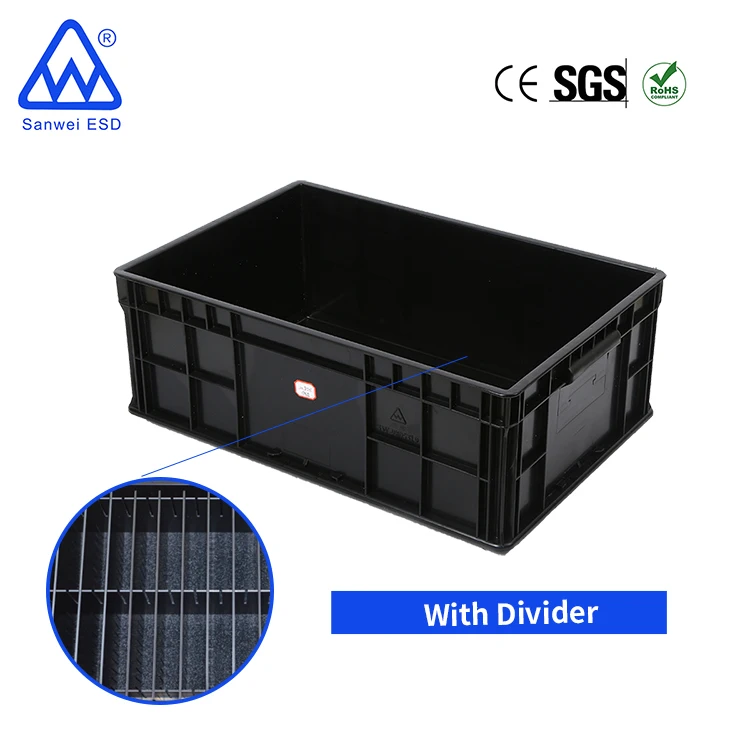 Black Plastic ESD Circulation Boxes (3W-9805319)