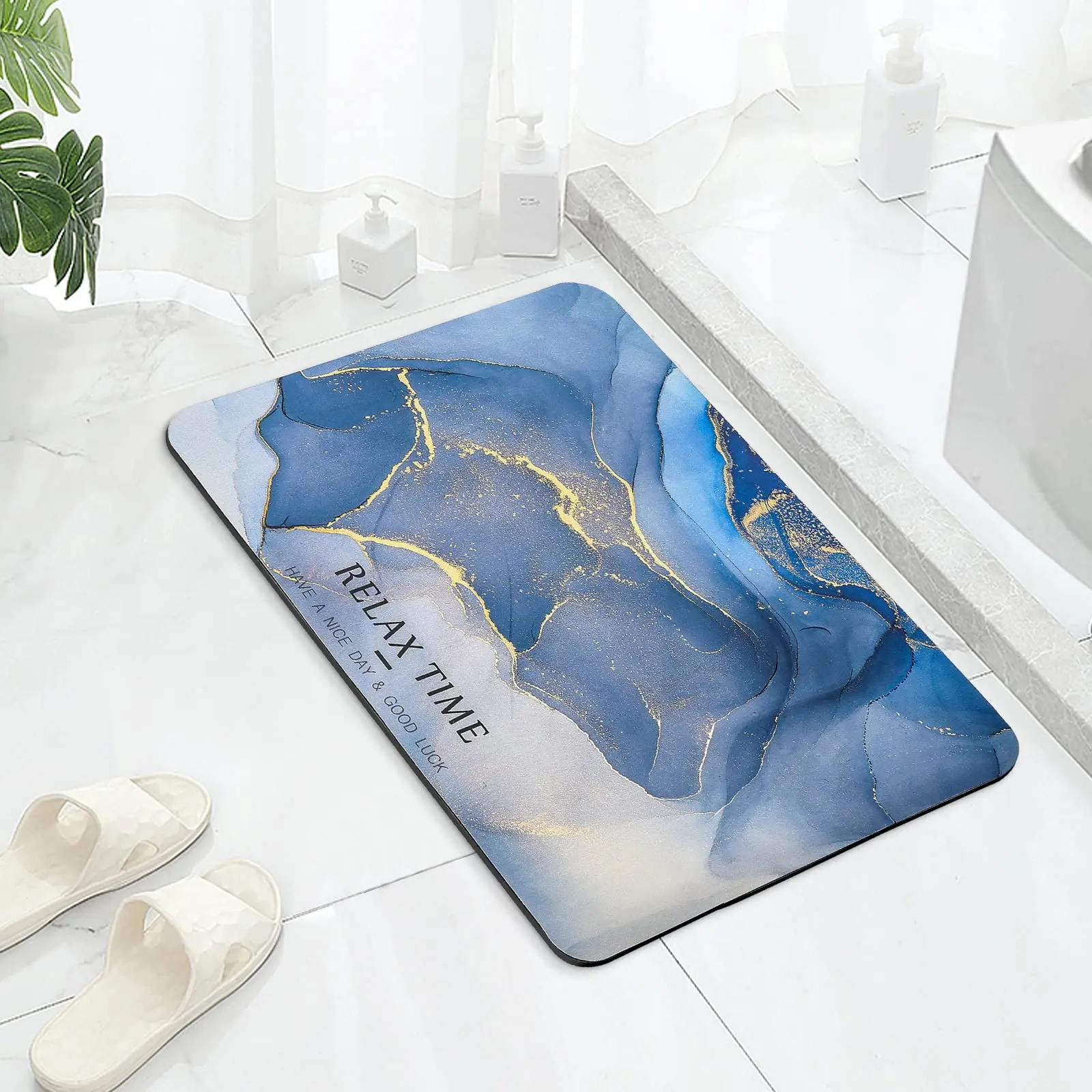 Water-absorbing quick-drying soft diatom mud mat Bathroom Rug Mat Non-Slip Floor Mat