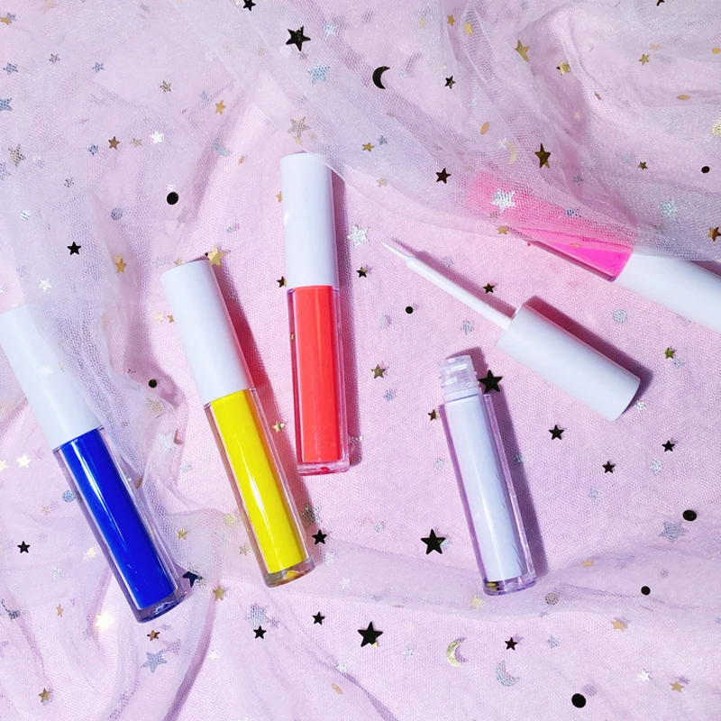Private Label Neon Color Waterproof Eye Liner 8 colors White Liquid Eyeliner