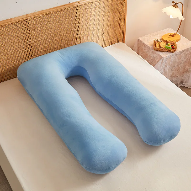 Factory Price Fast Delivery U Shape Full Body Pillow Pregnant Woman Pillow Maternity Pillow With Washable Velvet Cover