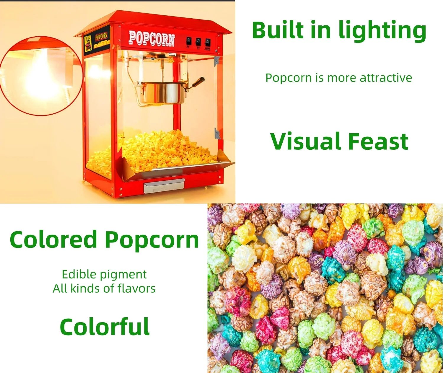 Fully automatic popcorn machine for commercial stalls Electric puffing machine corn for making popcorn