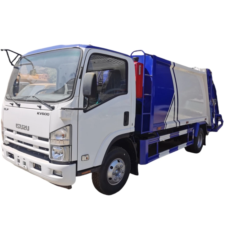 New Isuzu brand small garbage truck 4-10m3 compactor garbage truck price