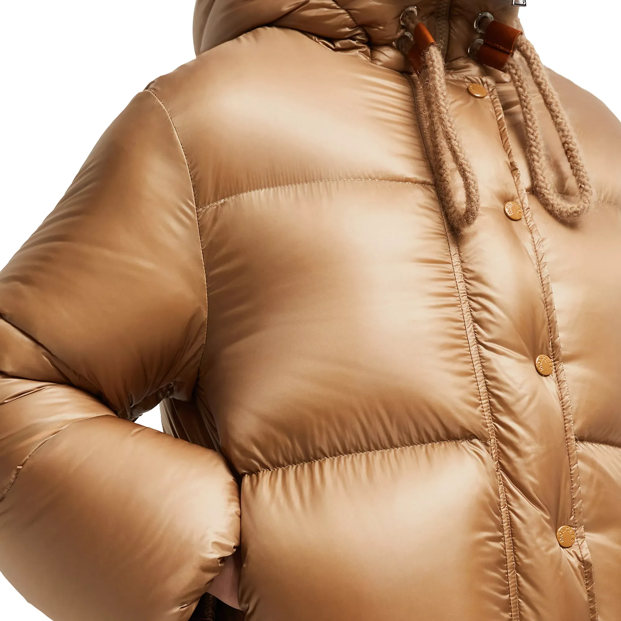 Manufacturer 2-in-1 Down Filled Zipper Elasticized Hood With Drawstring Tie Puffer Blank Down Jackets Outerwear Coats Women