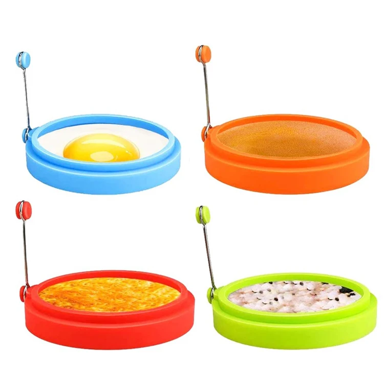 Kitchen Utensils Silicone Round Pancake Egg Ring Silicone Egg Pancake Rings Molds