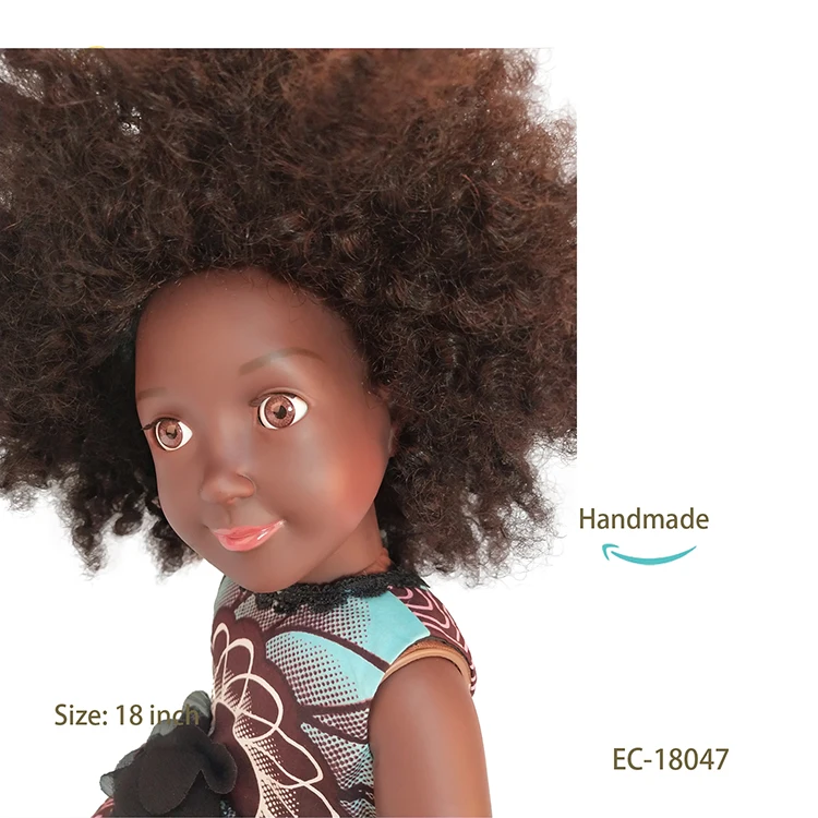  African afro hair style black african girl doll 18 inch new