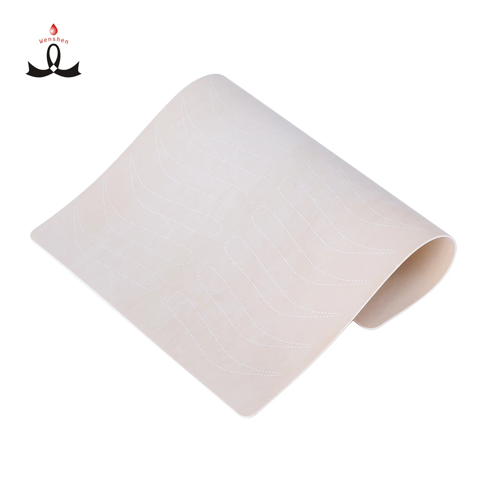 Wenshen YDPMU European Shaped Eyebrow Designs Microblading Practice Skin for Cosmetic Tattooing