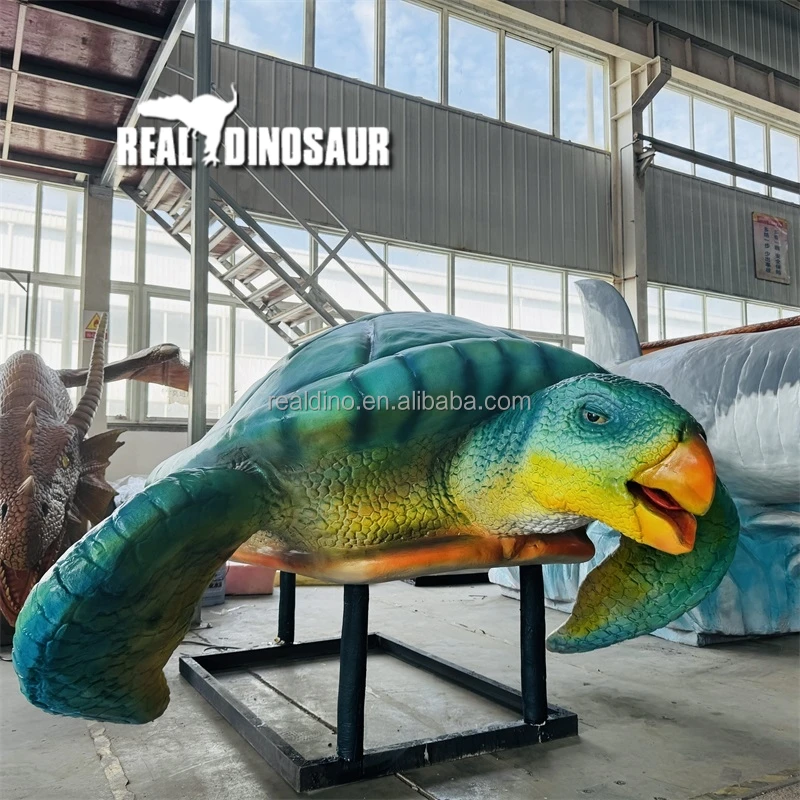 Lifelike Sea Animals Animatronic Tortoise Statue with Movements For Show