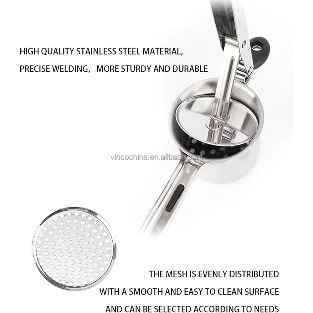 Сверхмощный большой картофель из нержавеющей стали с 3 сменными дисками