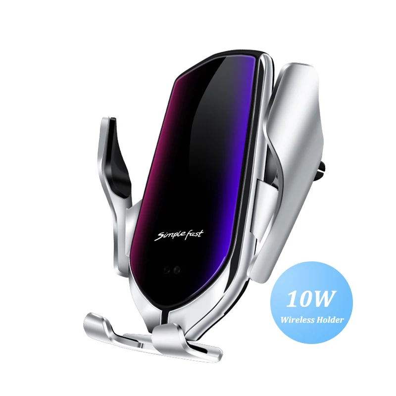 Chargeur San Fil Infrared Sensor Auto Clamping Wireless Car Charger Phone Holder for Car Charger Fast Charging Draadloze Oplader
