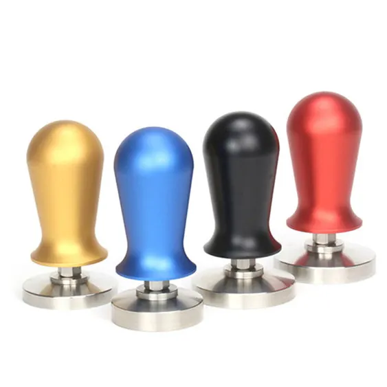 49mm Calibrated Pressure Espresso Tamper Tool 304 Stainless Steel Barista Espresso Machine Tamper Flat Base, 30lbs Press