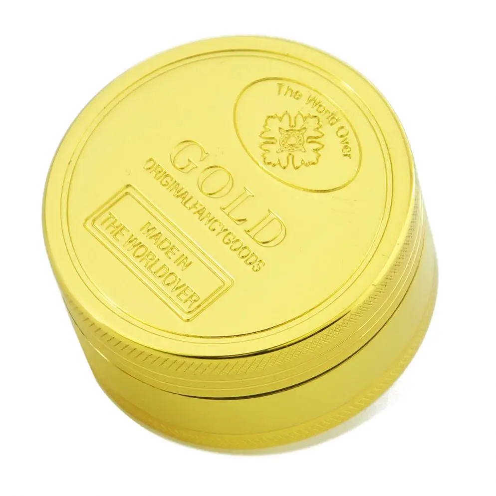 
High quality glod herb grinder moledor 52mm 4 parts weed herb grinder tobacco 