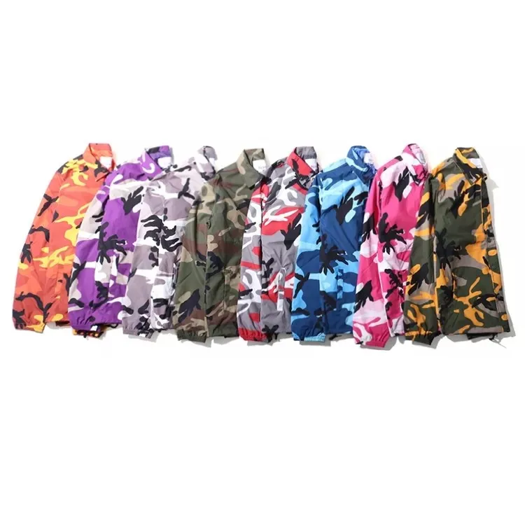 Custom Dongguan Yuanyang Clothing Winter Outdoor Nylon Camo Coaches Jacket For Men