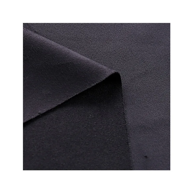 Four way stretch weft or warp knitted micro faux suede fabric for garments