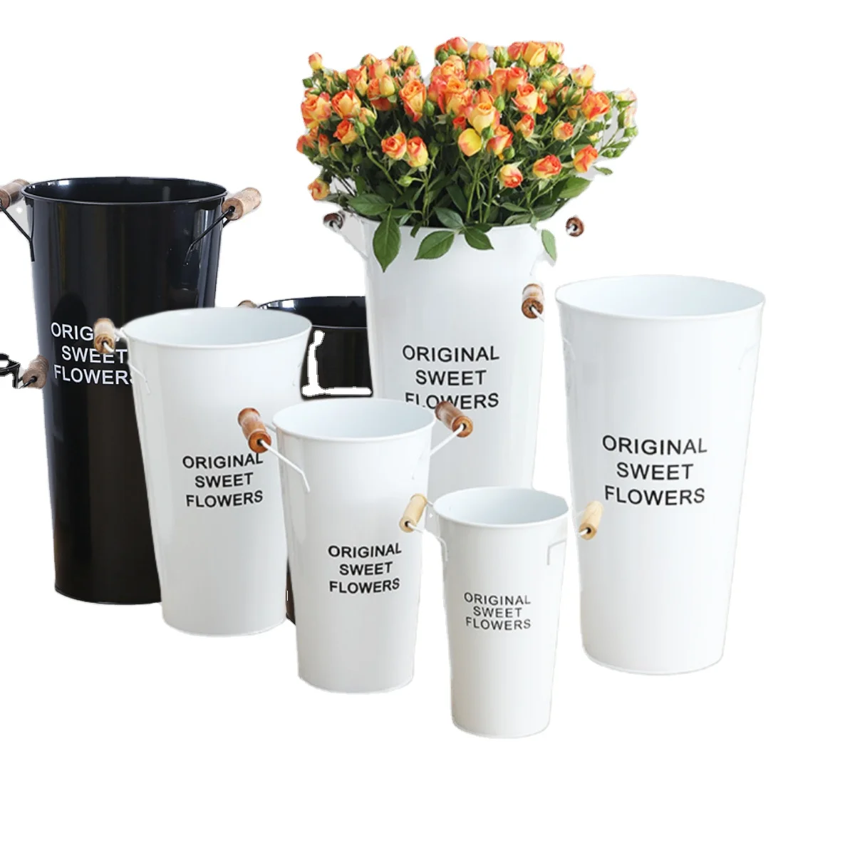 Medium Luxury Handmade Metal Flower Vase Colorful Designed Pot for Wedding Home Decor Desktop Planting in Garden Supplies